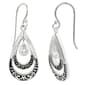Marsala Fine Silver Plated Marcasite & CZ Earrings - image 1