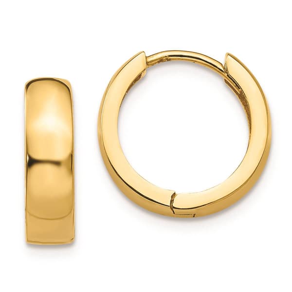 Gold Classics&#40;tm&#41; 14kt. Hinged Hoop Earrings - image 