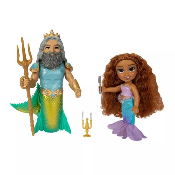 Jakks Pacific 6in. Petite Ariel &amp; Triton Set - image 