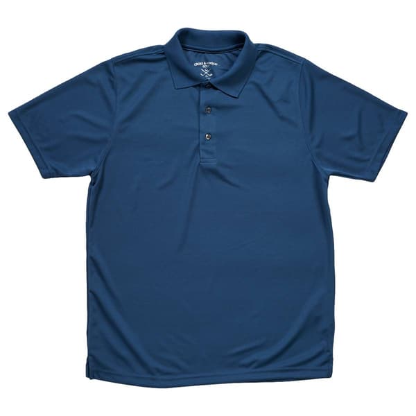 Mens Cross & Winsor&#174; Solid Rice Stitch Golf Polo