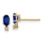 Gemstone Classics&#40;tm&#41; 14kt. Yellow Gold September Stud Earrings - image 1