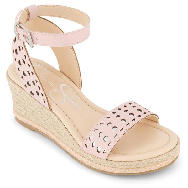 Big Girls Jessica Simpson Asha Perforated Wedge Sandals - image 