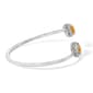 Haus of Brilliance Sterling Silver Yellow Citrine Bangle Bracelet - image 2