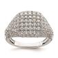 Pure Fire 14kt. White Gold Lab Grown Diamond Dome Fashion Ring - image 1