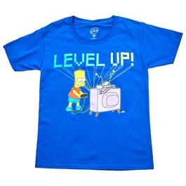 Boys &#40;8-20&#41; Mad Engine Simpsons Bart Level Up Game Tee