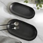 Sango Anderson Black Large Ceramic Serving Platters - Set of 2 - image 1