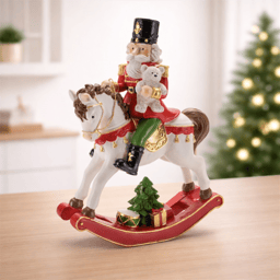 Melrose 9.25in. Nutcracker on Rocking Horse Figurine
