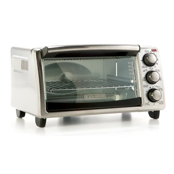 Black &amp; Decker 4-Slice Stainless Steel Toaster Oven