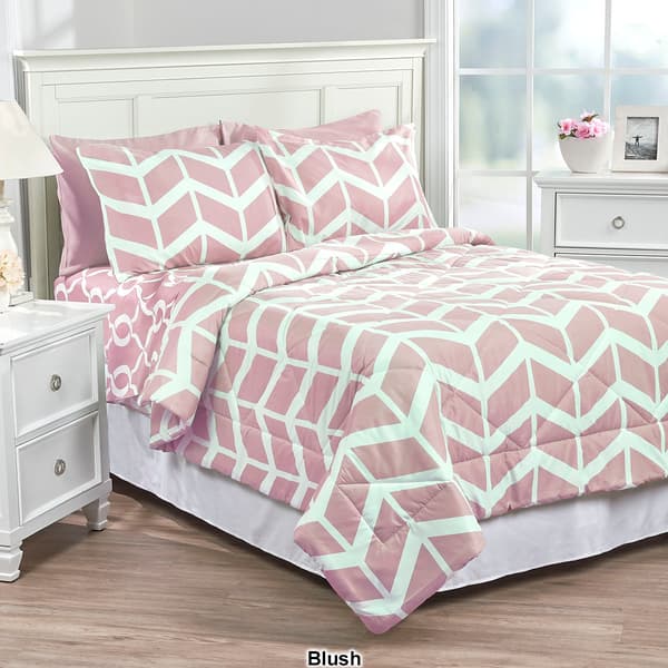 Kathy Ireland Home Chevron 3pc. Reversible Comforter Set