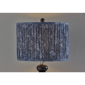 Adesso Samira Large Table Lamp with Pleated Blue Fabric Shade - image 5