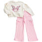 Girls (4-6x) Champion Floral Butterfly Crew w/ Cargo Pants Set - image 2