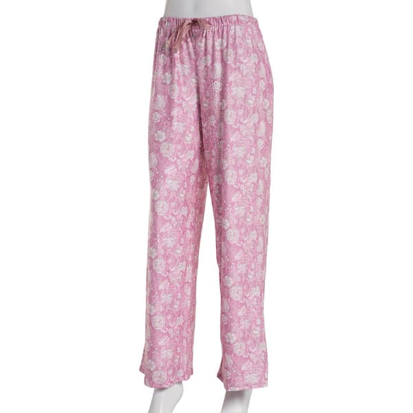 Petite Jessica Simpson Dotted Flowers Pajama Pants w/Tie