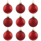Northlight 9ct. Apple Red 2-Finish Glass Christmas Ornaments - image 2