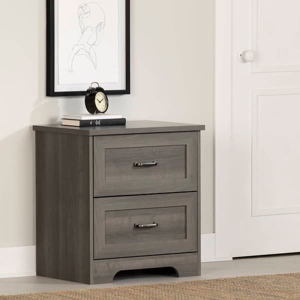 South Shore Prairie 2-Drawer Nightstand
