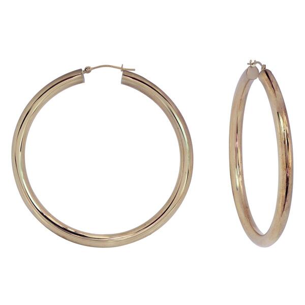 Candela 14kt. Gold Polished Hoop Earrings - image 