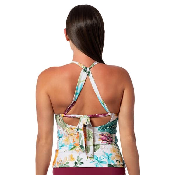 Womens Jantzen Mystic Tropic Louise Wrap Tankini Swim Top