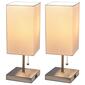 Simple Designs Petite Stick Lamps w/USB Port - Set of 2 - image 1