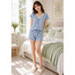 Juniors Peanuts(tm) Snoopy Daisies Ruched Tee & Shorts Pajama Set - image 1