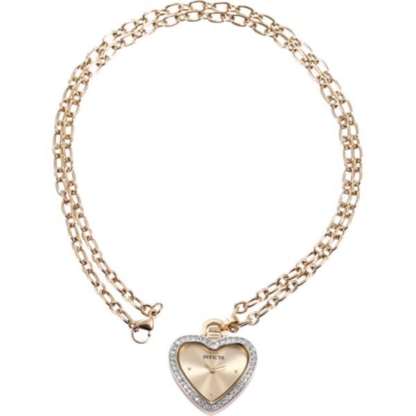 Womens Invicata Mini Gold Heart Dial Quartz Watch - 49938 - image 
