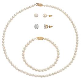 Design Collection Pearl Necklace/Bracelet Earring Set