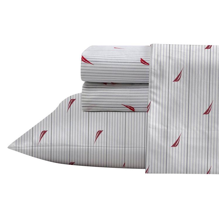 Nautica Audley Stripe Cotton Percale Sheet Set