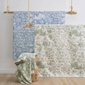 Greenland Home Fashions™ Green Toile Classic Floral Throw Blanket - image 3