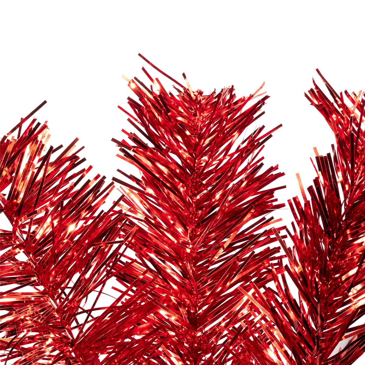 Northlight 3ft. Pre-Lit Red Artificial Tinsel Christmas Tree