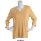 Womens Hasting &amp; Smith 3/4 Sleeve Solid Split Neck Top - image 5