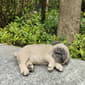 Hi-Line Gift Cozy Brown Sleeping Pug Puppy Garden Statue - image 5
