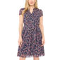 Petites MSK Short Sleeve Print Pintuck Chiffon Dress - image 1