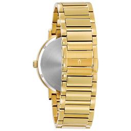 Mens Bulova Modern Gold-Tone Diamond Dial Watch - 97D115