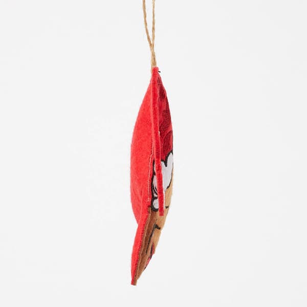 Jim Shore Grinch Felt Max in Santa Hat Christmas Ornament