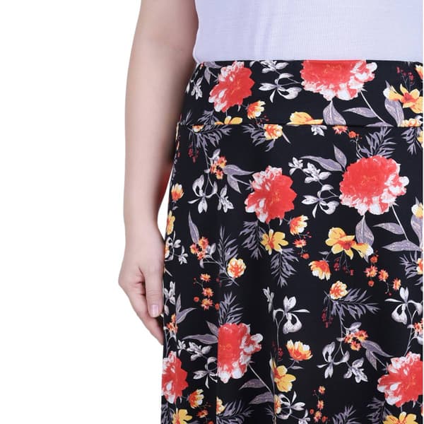 Womens NY Collection Knee Length Floral Skirt