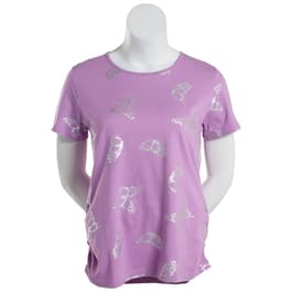 Plus Size Shenanigans Foil Butterfly Tee