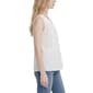 Womens NY Collection Sleeveless Pleated Eyelet Trim Blouse - image 3