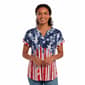 Womens Thomas & Olivia Dolman Sleeve Flag Rhinestone Tee - image 1
