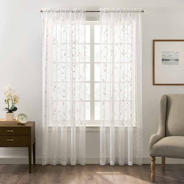 Chatham Embroidered Sheer Panel Curtain - image 
