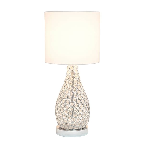 Elegant Designs Elipse Crystal Pinned Gourd Accent Table Lamp