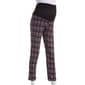 Womens Due Time Over The Belly Plaid Blush Maternity Leggings - image 1
