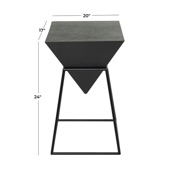 9th & Pike® Black Metal Modern Accent Table