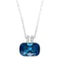 Athra Silver Plated & Dark Blue Crystal Pendant Necklace - image 1