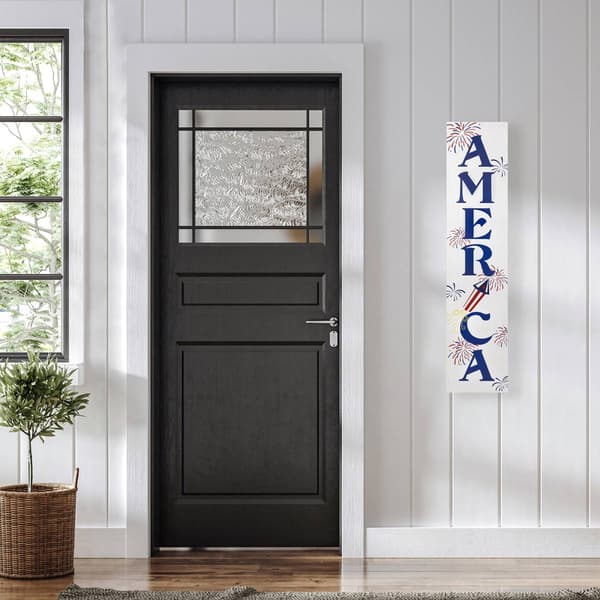 Northlight Seasonal "America" Fireworks Porch Board Sign