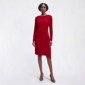 Womens Emma & Michele Long Sleeve Stud Embellished Sheath Dress - image 1