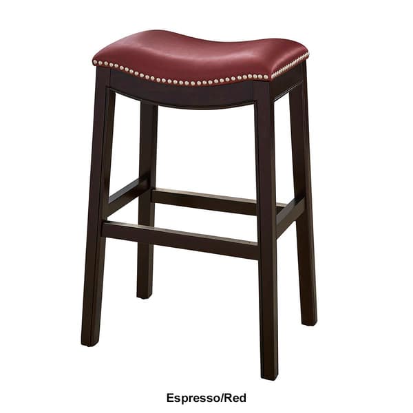 New Ridge Home Goods Julian 30in. Bar-Height Wood Barstool