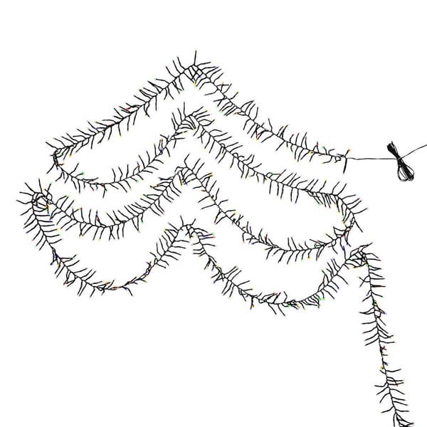 Kurt S. Adler 480-Light 16ft. Connectable LED Cluster Garland