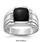 Mens Gentlemen’s Classics™ 14kt. Gold Onyx Diamond Textured Ring - image 6