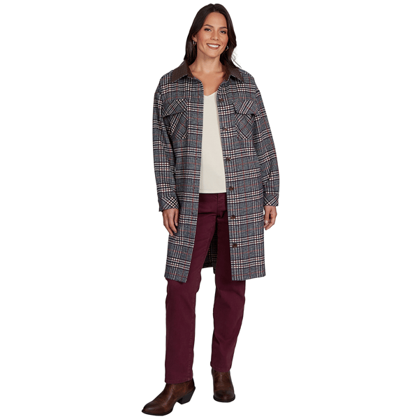 Petite Ruby Rd. English Countryside Collared Plaid Coatigan - image 
