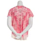 Plus Size OneWorld Short Sleeve Embellished Tee - Rose/Coral - image 3