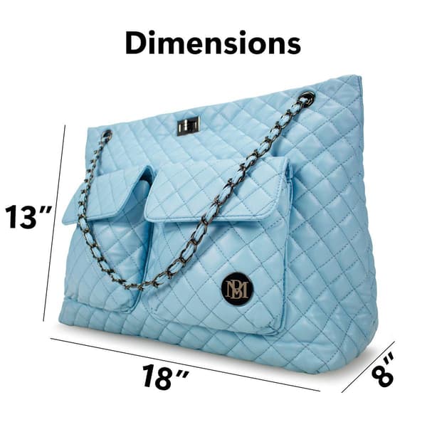 Badgley Mischka Diana Small Leather Tote Travel Bag