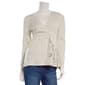 Juniors Madden Girl Long Sleeve Surplice Butterfly Top - Grey - image 2